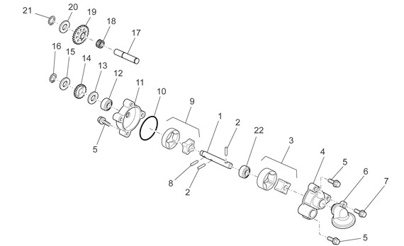 Motor Ölpumpe - Aprilia SXV 450ccm 4T LC 2008- ZD4VSR1C