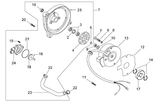 Motor Lichtmaschine - Aprilia Area 51 50ccm 2T LC 1998- ZD4MY