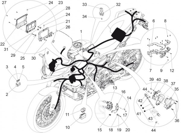 Elektrische Anlage elektrische Anlage - Aprilia Caponord Rally 1200ccm 4T 8V LC 2016- ZD4VKB000