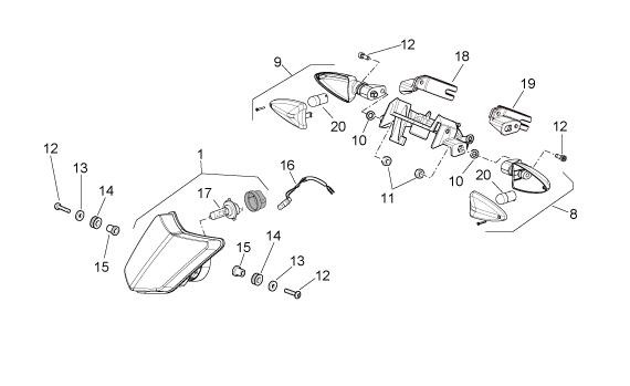 Elektrische Anlage Scheinwerfer - Aprilia SXV 550ccm 4T LC 2007- ZD4VSS