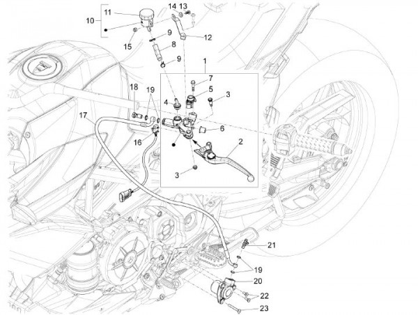 Lenker Lenker links - Aprilia Caponord 1200ccm 4T 8V LC 2013- ZD4VK