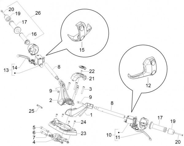 Lenker Lenker - Aprilia SRV 850ccm 4T 8V LC 2013- ZAPM55104
