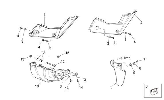 Fahrgestell Spoiler - Aprilia SXV 450ccm 4T LC 2007- ZD4VSR
