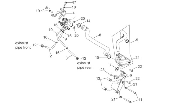 Motor Sekundärluftsystem - Aprilia SXV 550ccm 4T LC 2009- ZD4VSS
