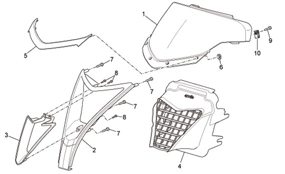 Fahrgestell Kaskade - Aprilia SR 50ccm 2T LC 2010- ZD4VFD00