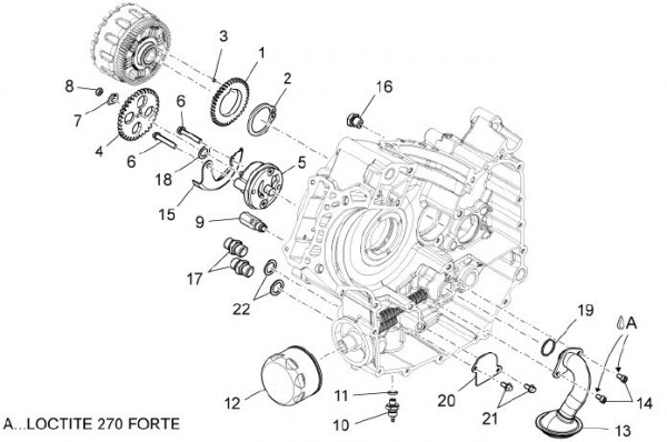 Motor Ölpumpe - Aprilia Dorsoduro 1200ccm 4T LC 2010- ZD4TV