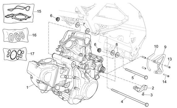 Motor Motor - Aprilia SXV 450ccm 4T LC 2008- ZD4VSR