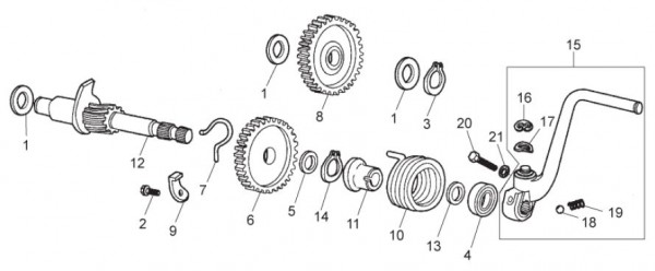Motor Kickstarter - Aprilia SX 50ccm 2T LC 2012- ZD4PVG01