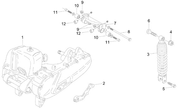 Motor Motor - Aprilia Amico 50ccm 2T AC 1992- HD