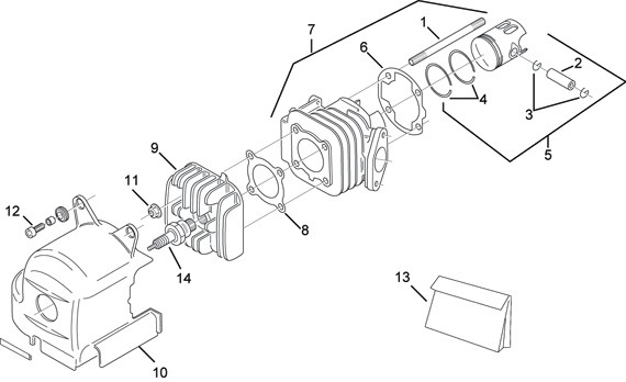 Motor Zylinder - Aprilia Amico 50ccm 2T AC 1993- HD