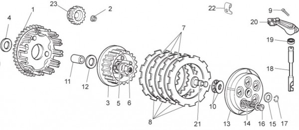 Motor Kupplung - Aprilia SX 50ccm 2T LC 2014- ZD4PVG01