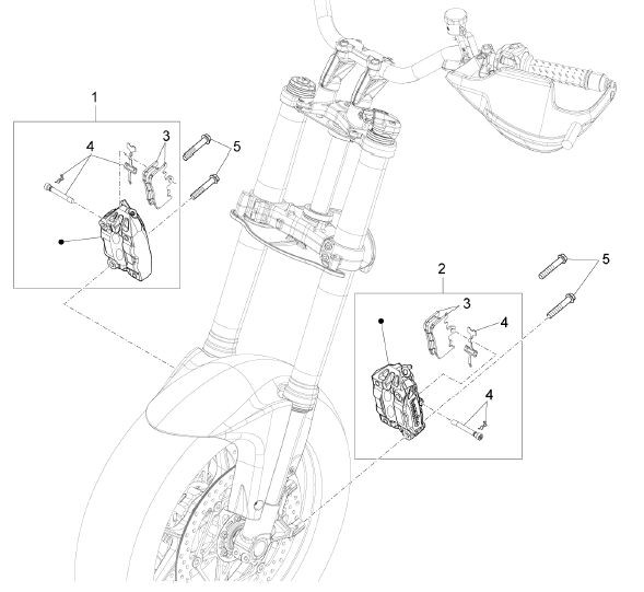 Bowdenzüge Bremsanlage vorn - Aprilia Caponord 1200ccm 4T 8V LC 2013- ZD4VK