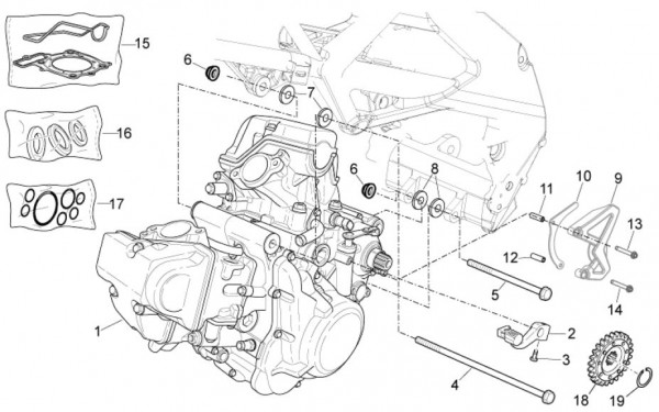 Motor Motor - Aprilia SXV 550ccm 4T LC 2011- ZD4VSU50