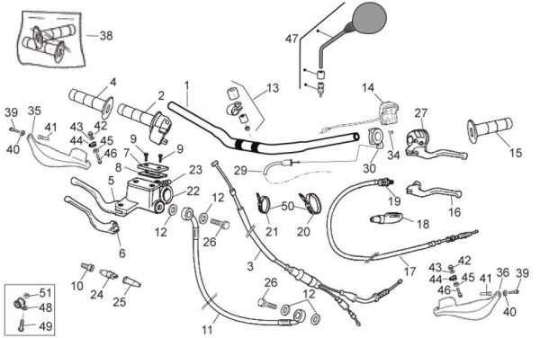 Lenker Lenker - Aprilia SX 50ccm 2T LC 2012- ZD4PVG01