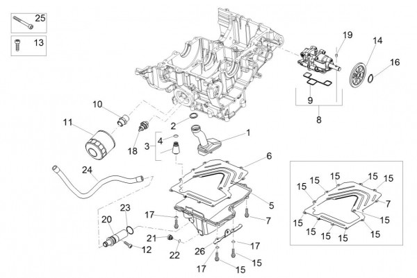 Motor Schmierung - Aprilia Tuono V4 1100ccm 4T LC 2018- ZD4KGA00