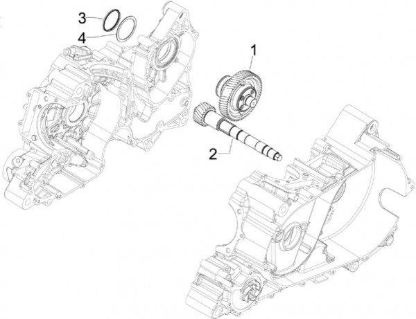 Motor Getriebe - Aprilia SRV 850ccm 4T 8V LC 2014- ZAPM55104
