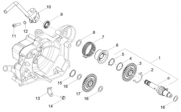 Motor Kickstarter - Aprilia SX 50ccm 2T LC 2018- ZD4KKB03