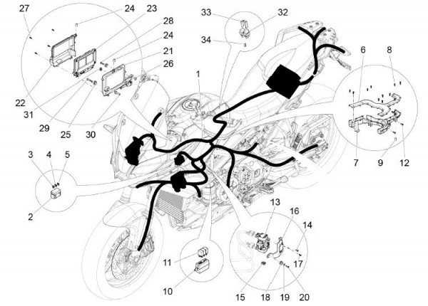 Elektrische Anlage elektrische Anlage - Aprilia Caponord 1200ccm 4T 8V LC 2013- ZD4VK
