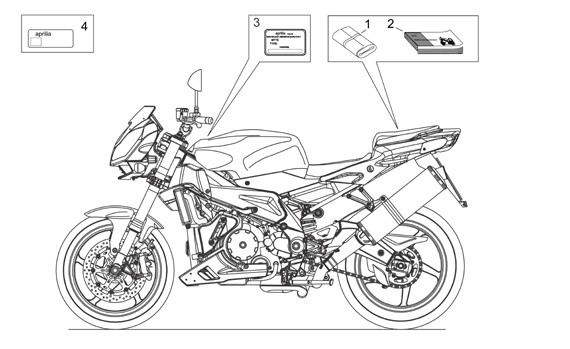 Fahrgestell Bedienungsanleitungen - Aprilia Tuono 1000ccm 4T LC 2009- ZD4RR1