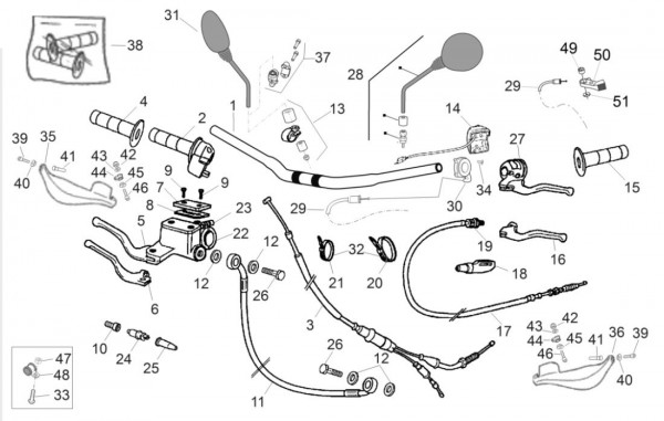 Lenker Lenker - Aprilia SX 50ccm 2T LC 2011- ZD4PVG01