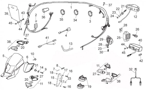Elektrische Anlage elektrische Anlage - Aprilia SX 50ccm 2T LC 2014- ZD4PVG01