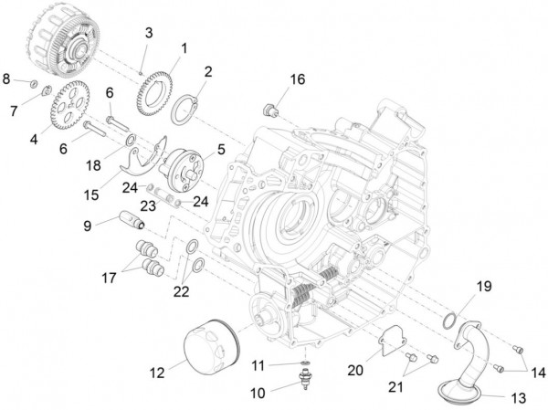Motor Ölpumpe - Aprilia Caponord 1200ccm 4T 8V LC 2015- ZD4VKA