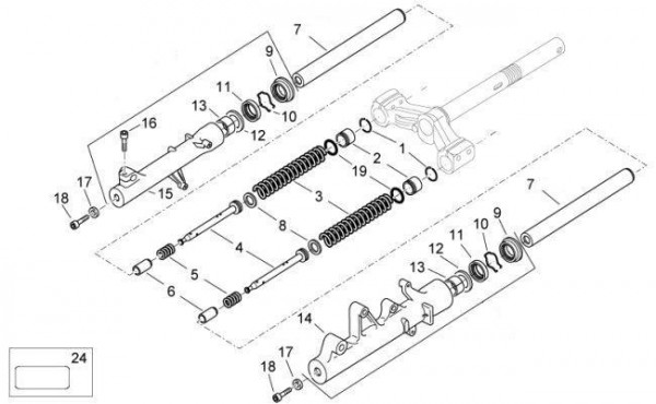 Radaufhängung Gabelkomponenten K - Aprilia Atlantic 300ccm 4T LC 2011- ZD4SPG00