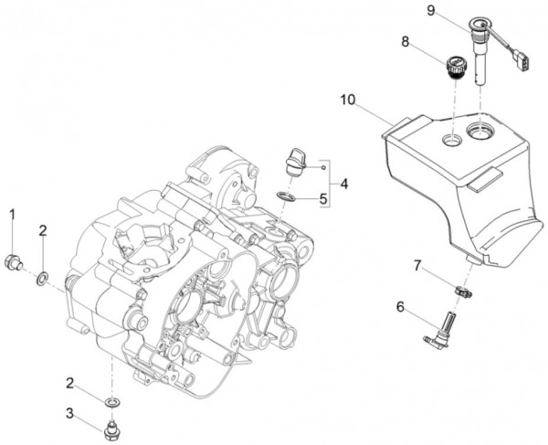 Fahrgestell Öltank - Aprilia SX 50ccm 2T LC 2018- ZD4KKB03