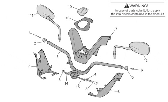 Lenker Lenker - Aprilia Atlantic 500ccm 4T LC 2001- ZD4PT