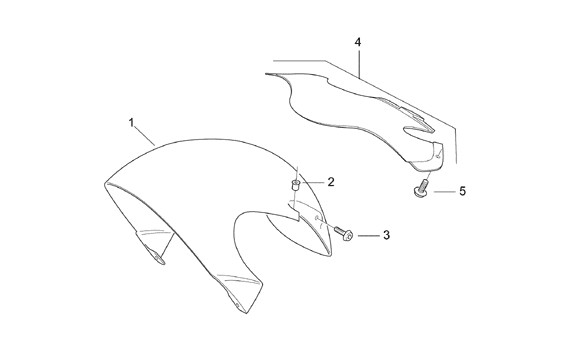 Fahrgestell Kotflügel - Aprilia SR 50ccm 2T AC 2001- ZD4LY