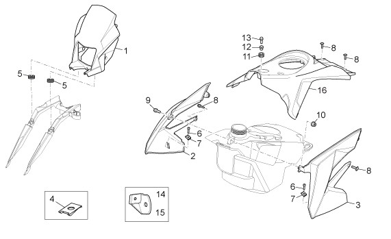Fahrgestell Frontschild - Aprilia SX 125ccm 2T LC 2008- ZD4SX000