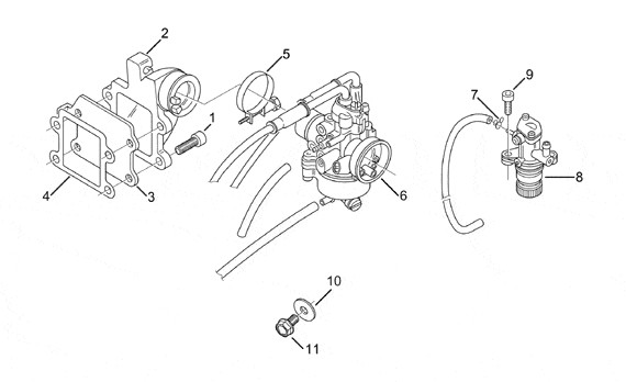 Motor Vergaser - Aprilia Amico 50ccm 2T AC 1992- HD