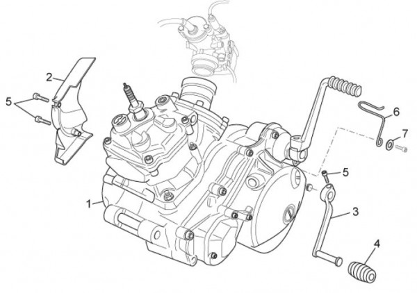 Motor Motor - Aprilia SX 125ccm 2T LC 2010- ZD4SXA00