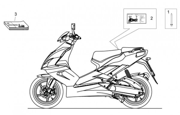 Fahrgestell Bedienungsanleitungen - Aprilia SR 50ccm 2T LC 2009- ZD4VFD00