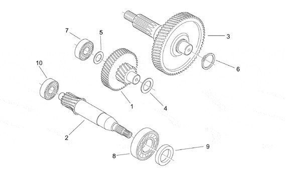 Motor Getriebe - Aprilia SR 50ccm 2T AC 2001- ZD4RLA