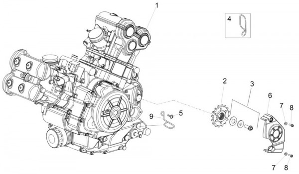 Motor Motor - Aprilia Caponord 1200ccm 4T 8V LC 2016- ZD4VK001