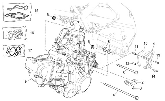 Motor Motor - Aprilia SXV 450ccm 4T LC 2008- ZD4VSR1C
