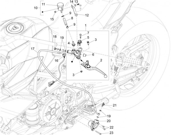 Lenker Lenker links - Aprilia Caponord 1200ccm 4T 8V LC 2016- ZD4VK001