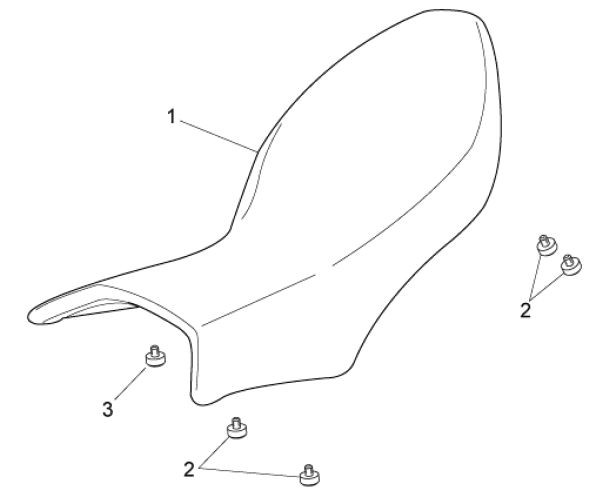 Fahrgestell Sitz - Aprilia Dorsoduro 750ccm 4T LC 2011- ZD4SM000