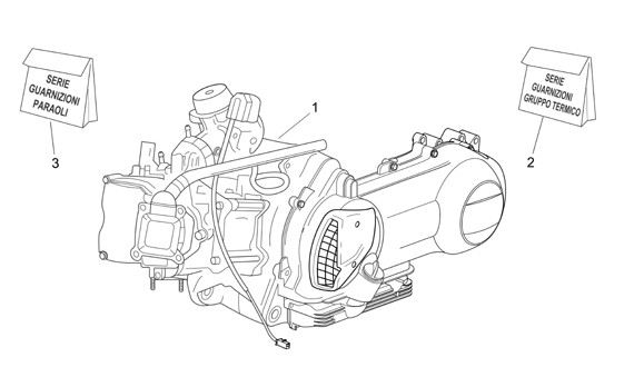Motor Motor - Aprilia Atlantic 125ccm 4T LC 2006- ZD4SPD