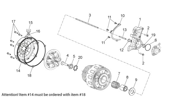 Motor Kupplung - Aprilia Dorsoduro 750ccm 4T LC 2010- ZD4SM000