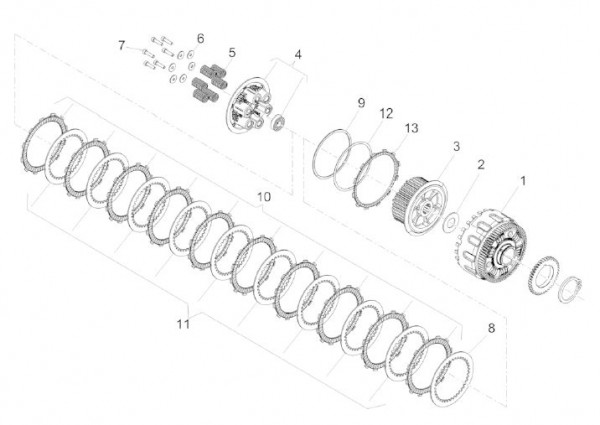 Motor Kupplung - Aprilia Caponord 1200ccm 4T 8V LC 2013- ZD4VK