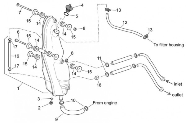 Fahrgestell Öltank - Aprilia SXV 450ccm 4T LC 2011- ZD4VSU40