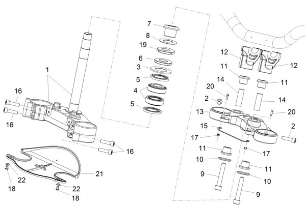 Radaufhängung Lenkung - Aprilia Caponord Rally 1200ccm 4T 8V LC 2016- ZD4VKB00X