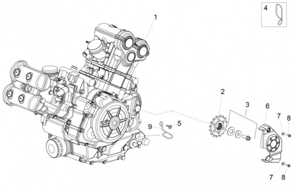 Motor Motor - Aprilia Caponord Rally 1200ccm 4T 8V LC 2016- ZD4VKB003