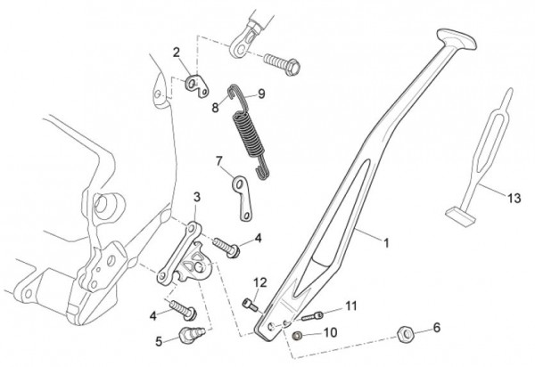 Fahrgestell Hauptständer - Aprilia SXV 550ccm 4T LC 2010- ZD4VSU51