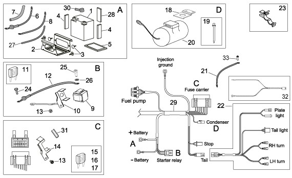 Elektrische Anlage elektrische Anlage II - Aprilia SXV 550ccm 4T LC 2009- ZD4VSS