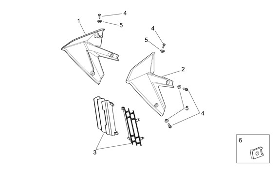 Fahrgestell Frontschild - Aprilia SXV 450ccm 4T LC 2008- ZD4VSR1C