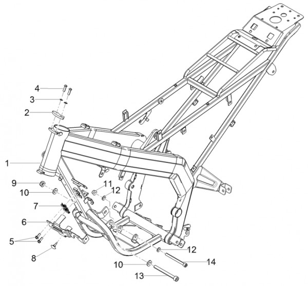 Fahrgestell Rahmen - Aprilia SX 50ccm 2T LC 2018- ZD4KKB01