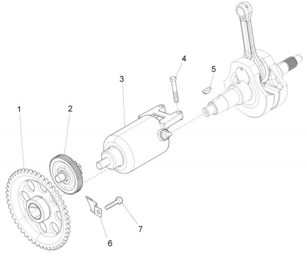 Motor Anlasser - Aprilia Tuono 125ccm 4T 4V LC 2017- ZD4KCA00